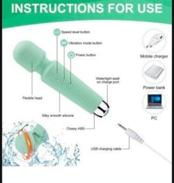Vibrating Massager Update New Electric Handheld Mini Massager -Rechargeable - Waterproof Portable Deep Muscle Back Neck Tissue