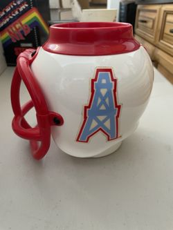 Rare Vintage 1992 Houston Oilers Plastic Mug – Removable Caddie Koozie