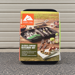Ozark Trail 24-Piece Camping Kitchen Set with Travel Bag