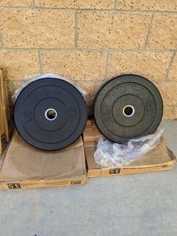 XPRT Fitness Olympic Crumb Rubber Bumper Plate 35 lb pairs