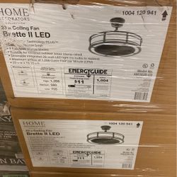 Home Decorators Collection Brette II 23 in. LED Indoor/Outdoor Espresso Bronze Ceiling Fan with Light and Remote Control