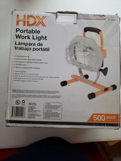 HDX portable WORK light.500 watt. NEW in BOX.