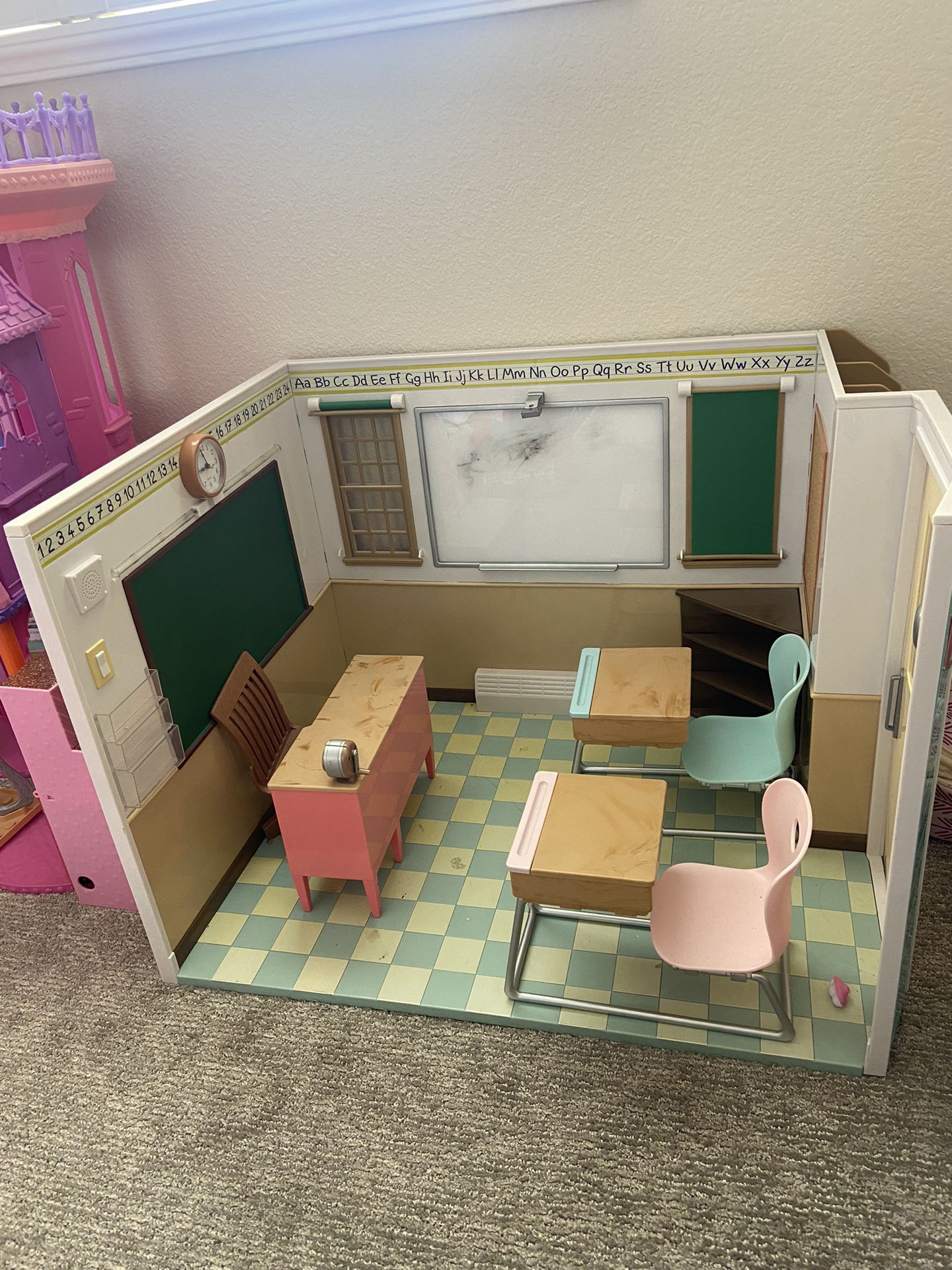 Doll School House Set