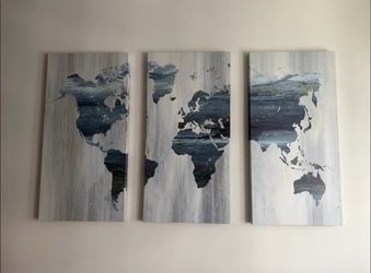 3 piece picture - The World $40
