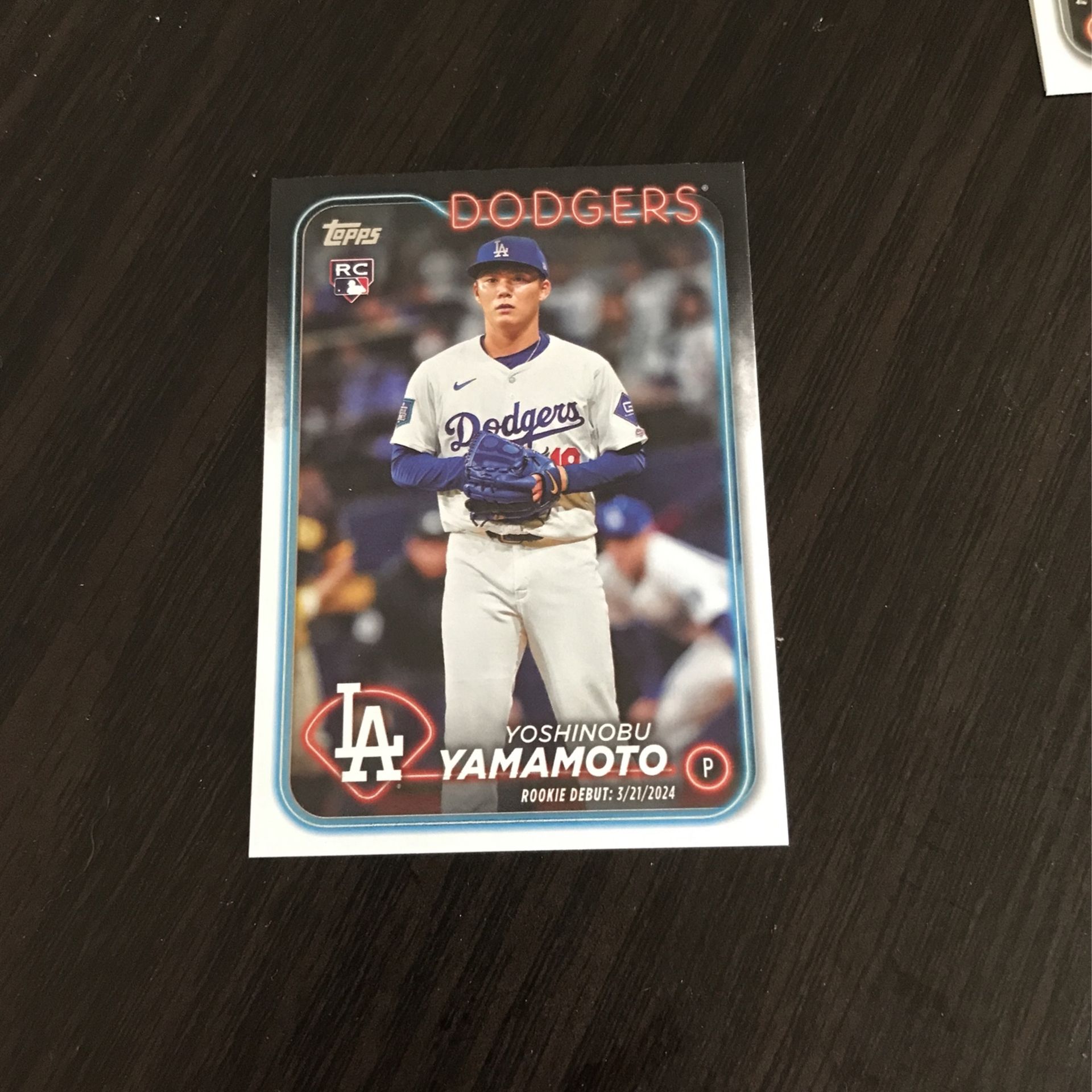 Yoshinobu Yamamoto - Rookie Card - Rookie Debut - Los Angeles Dodgers 2024 Topps Update