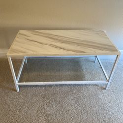 White Glass Coffee Table 