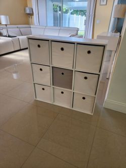 9 Cube Storage Organizer, White