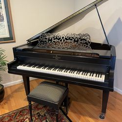 H C Bay Company (Chicago) Black Baby Grand Piano