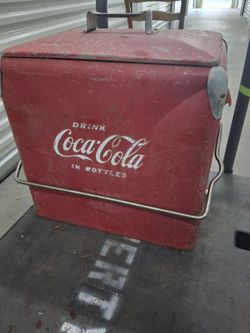 CokaCola antique ice chest