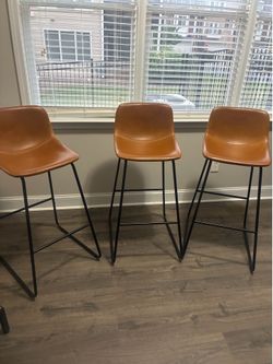 3 bar height camel bar stools!!