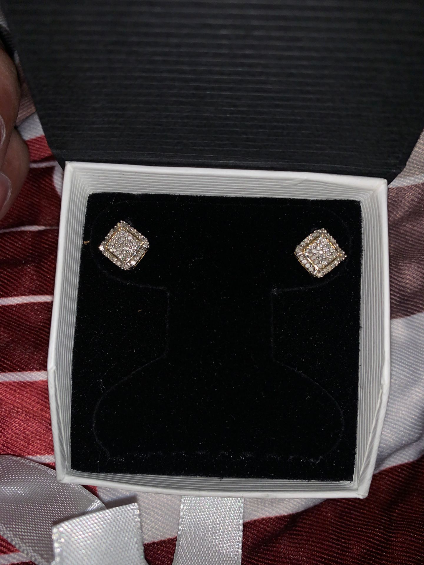 Si diamond earrings