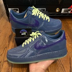 Size 6.5M, 9M, 11M, 11.5M - Nike Air Force 1 Low Patent Leather ‘Mystic Navy Grape Ice’ NEW