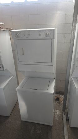 Gas stackable washer and dryer