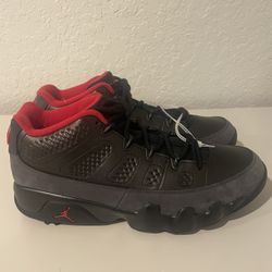 Nike Air Jordan 9 Retro Low Men's Size 10.5 Black Red Golf Shoes FJ5934-002