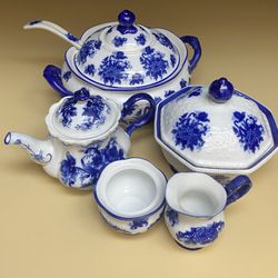 Vintage Blue And White China Tea Set 