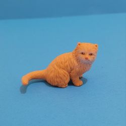 Safari Ltd Orange Tabby Cat w/ White Strips 2" Figure Toy.