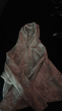 Light pink camo hollister hoodie size Large baggy fit