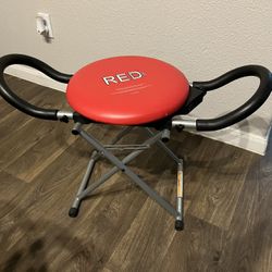 Red XL Fitness Ab & Core Machine Abdominal Exercise Chair Adjustable Resistance