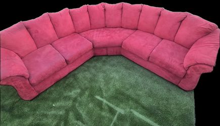 Red Sectional Couch 