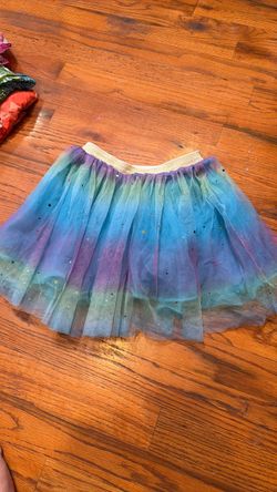 Girls Rainbow Tulle Tutu Skirt