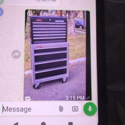 Rolling Steel Chest. . Has The Key For The Top And Bottom 