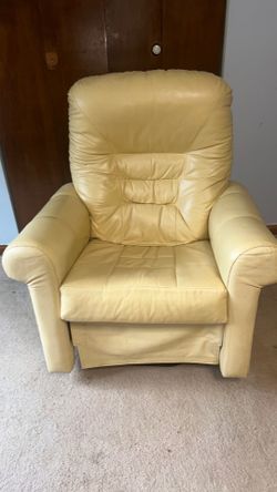Free leather yellow chair
