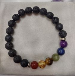 Lava Stone Chakra Bracelet
