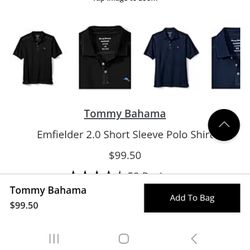Authentic Black Tommy Bahama Polo 
