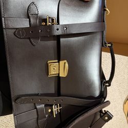 Rare New Unused Filson Brown Leather Field Satchel