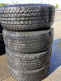 18” 265/70R18 4 used tires good year wrangler