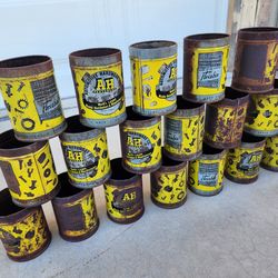 18 Vintage Cans AH Automotive Hardware Fasteners Metal Can
