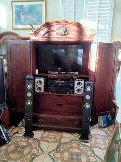 Tall TV Center And Sound System