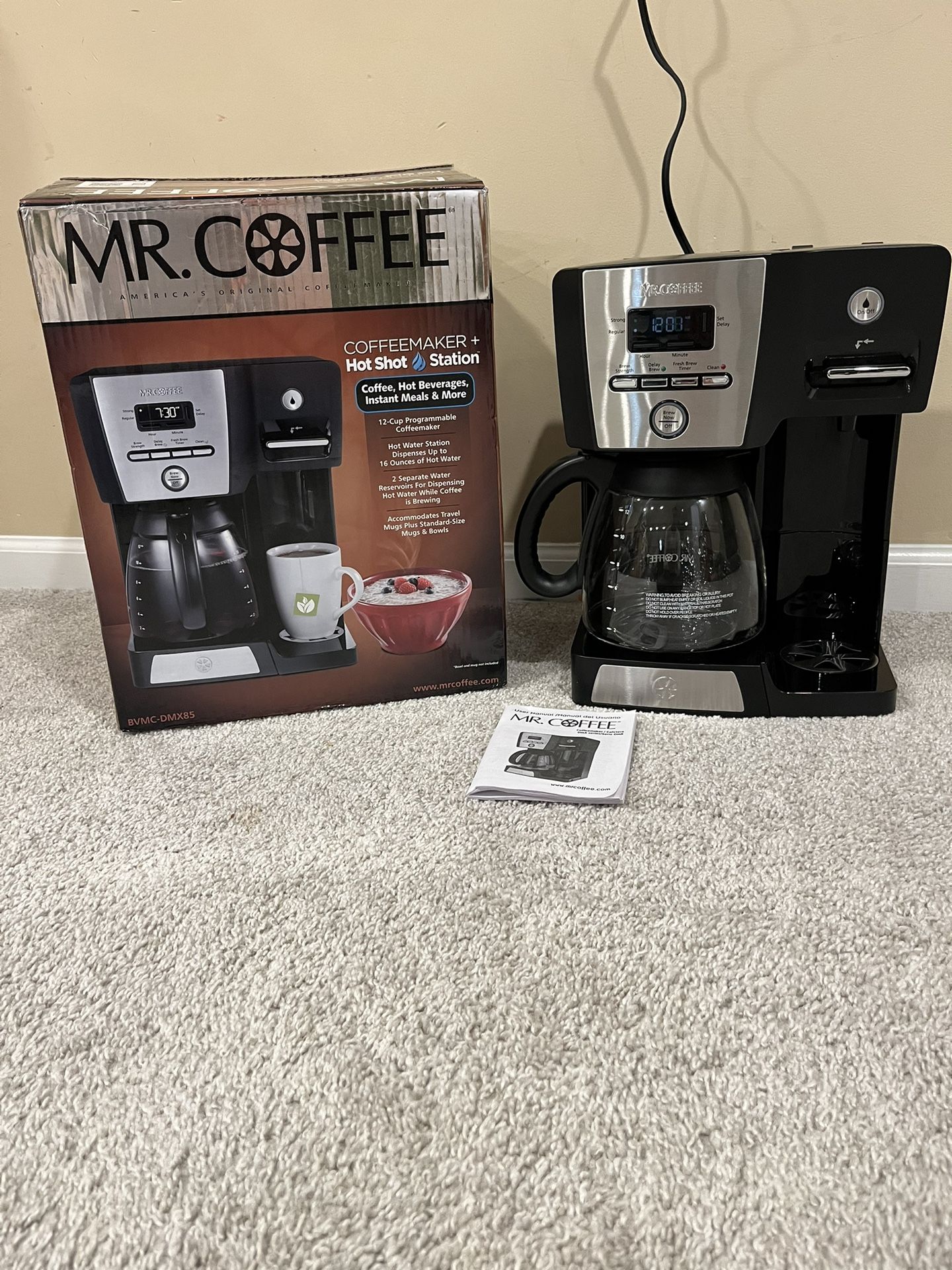 Mr Coffee 12 c Program Coffee Maker & Hot Shot Station BVMC-DMX85
