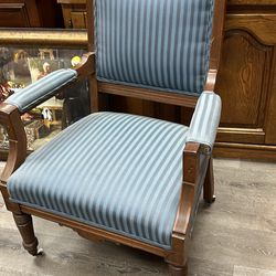 Beautiful blue Eastlake chair