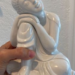 Gold & White Zen Buddha Head Statue $25. Resting Buddha $25. Lamp $200.  Gray & Black Camel $25.  1 Die 6” Square $25. Pair Of Dice $50. 