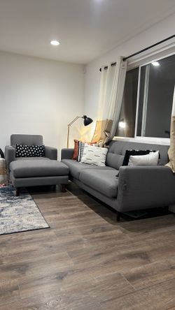 Sofa with pillows