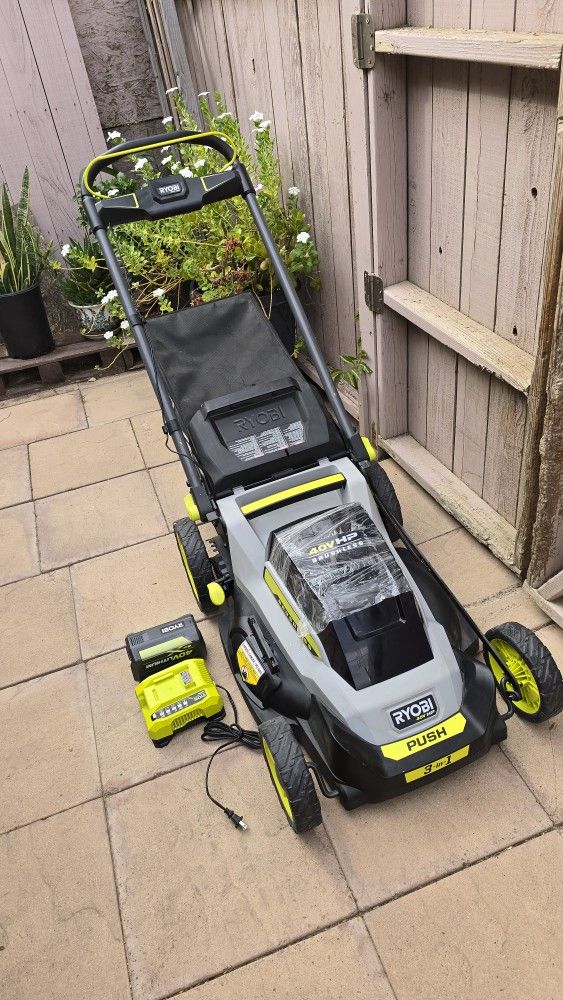 Ryobi 20-in Cordless Battery Walk Behind Push Lawn Mower