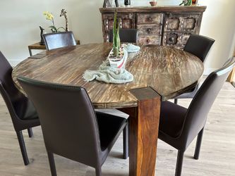 Wooden Table with 6 Chairs