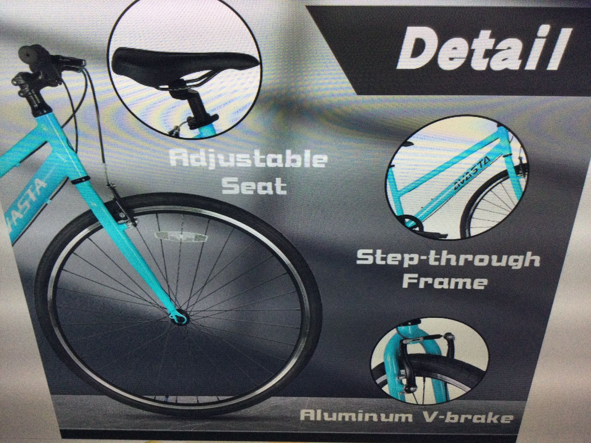AVASTA ROAD HYBRID BIKE FOR WOMEN W/ KICKSTAND, LIGHT WIEGHT STEP THROUGH 700C ALUMINUM ALLOY FRAME, 7 SPEED D