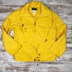 Brand New Women's Bagatelle Jacket Yellow Cinched Windbreaker Size S 