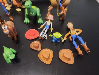 Lot of Vintage Toy Story Characters and Toys Woody Slinky Dog