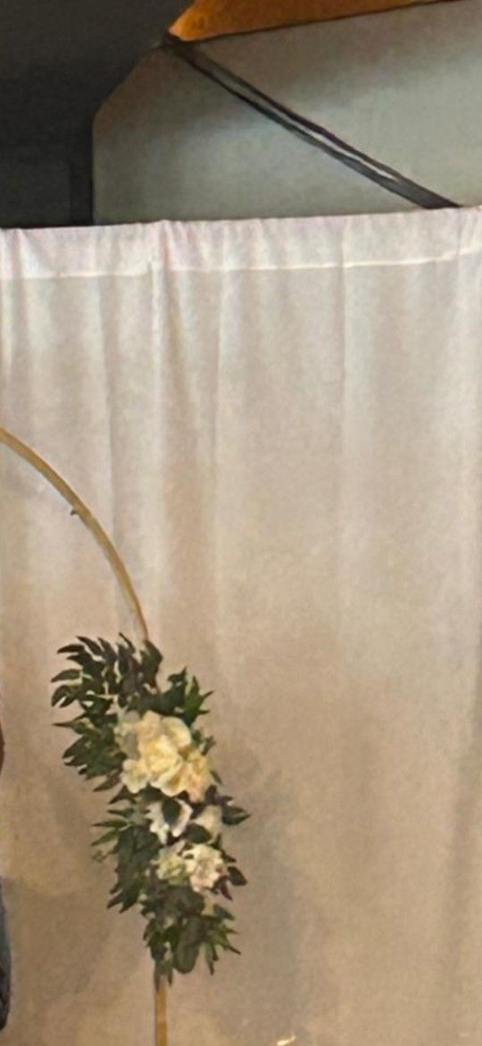 2 Piece White Wedding Arch Floral Decor