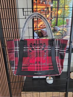 NWT Victoria's Secret Red Plaid Tote Bag