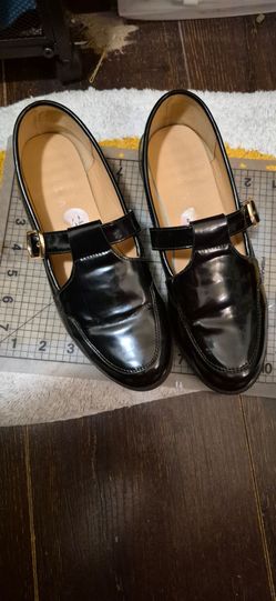 7 1/2 Black Strapped Loafers