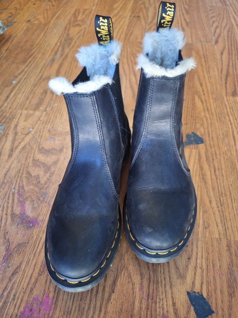 DR MARTENS BOOTS FAUX FUR LINED