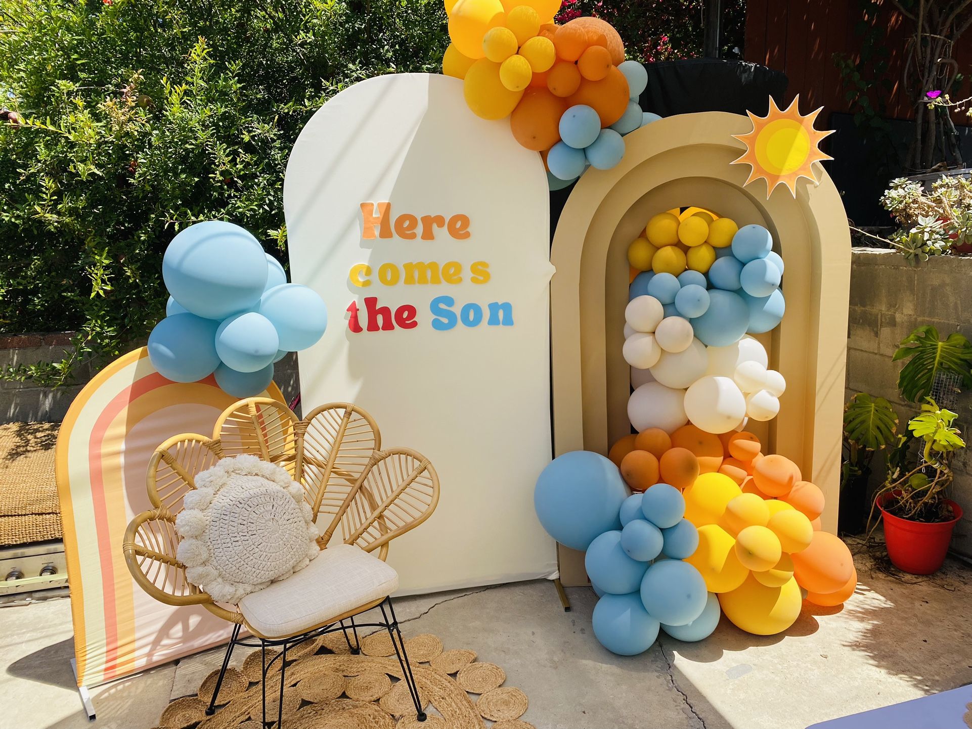 Baby Shower Backdrop Set Up