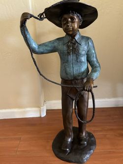 Brand New Bronze Cowboy Statue Measuring 29x12