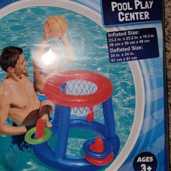 #,NEW POOL PLAY CENTER BASKETBALL AND RING TOSS