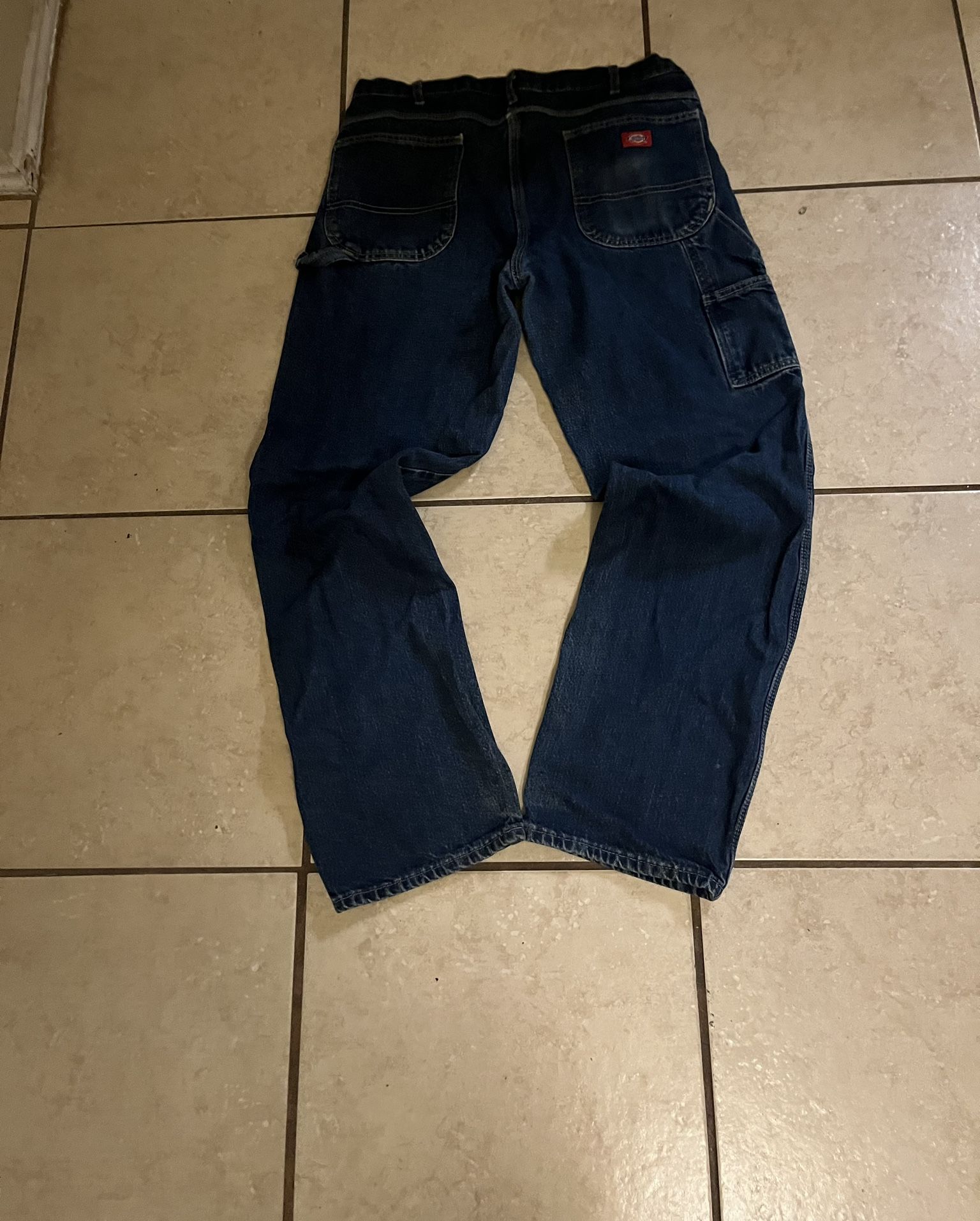 Dickies Carpenter Jeans Men's Relaxed Fit Straight Leg Blue Denim 36x34 ...