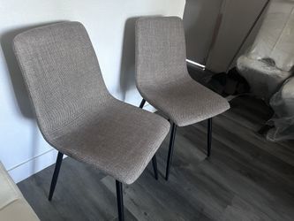 ✅NEW 2-GRAY DINING CHAIRS